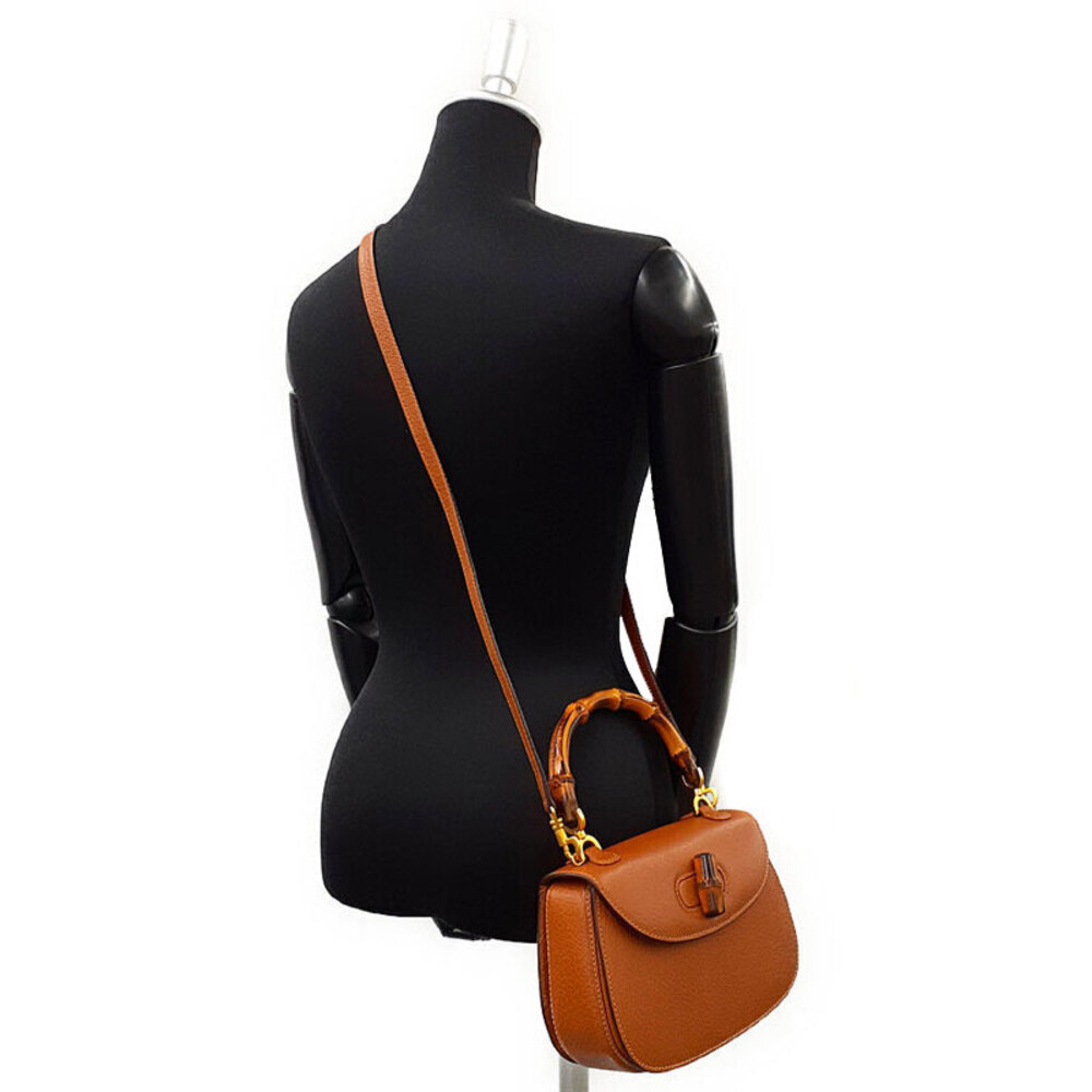 Gucci Bag Handbag Handle Shoulder Bamboo Leather Top - Picture 9 of 9